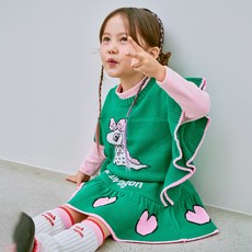 Pink Dragon 女童荷葉邊針織背心