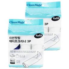 크린메이트 사선컷팅 테이프클리너 리필 3p 세트, 2개
