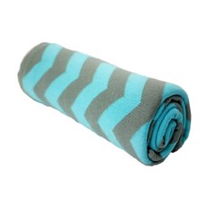 choopie 全棉親膚毛毯 柔軟保暖美國設計 雙面圖案設計, 湖藍條紋