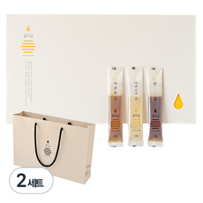 Kkulmasil 蜂蜜迷你隨身包 12g 3種口味 各10條入+購物袋禮品組, 360g, 2組