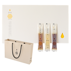 GGULMASIL 韓國產蜂蜜飲禮盒 3款入+購物袋組, 360g, 1組