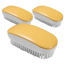 簡約餅乾衣服刷 黃色 6*13*4cm, 3個, 1件