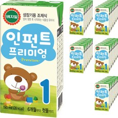 베지밀 인펀트 프리미엄 1단계, 콩유아식, 48개, 190ml