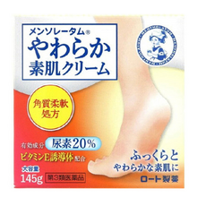 MENTHOLATUM 曼秀雷敦腳跟修護霜 足部角質柔軟霜 深層滋潤保濕 改善腳跟乾裂粗糙 使肌膚恢復柔嫩光滑, 145g, 1入