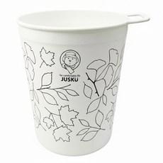 JUSKU 佳斯捷 收納桶, 皇家花園 白色, 1個