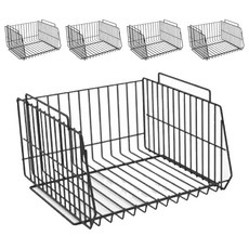 斜口置物籃, 32x30x19, 黑白二色, 32 x 30 x 19cm, 顏色隨機, 5個