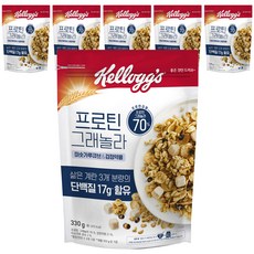 켈로그 프로틴그래놀라 미숫가루앤검정약콩, 6개, 330g