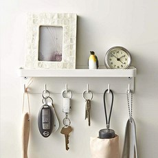 Life Sweet 磁吸黏貼式掛鉤層架 壁掛 + 螺絲組, 白色, 1套