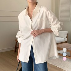 afinar 女款牛津棉混紡日常寬鬆版襯衫