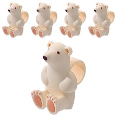 InMUSE 房門防撞門擋緩衝墊, 5個, 冰淇淋白