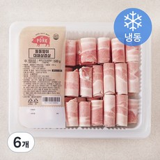 돌돌말이 대패 삼겹살 (냉동), 500g, 6개