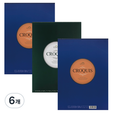 GLORIA 모조 크로키북 80g 랜덤발송, 6개, 8절