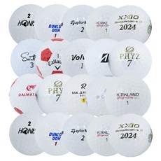 特A+級品牌混合高爾夫回收球 42.67mm, 1個, 混色, 20個