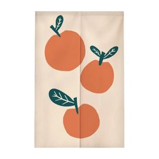 小清新造型門簾 Set 棉麻混紡, 120 x 85cm, 大吉大利