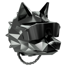 THREENINE 時尚狼 鬥牛犬 高級車用芳香劑 鍍鉻黑, 1個, 黑櫻桃