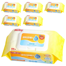 Nuby EDI超純水柔濕巾 溫和低敏配方, 88張, 6包
