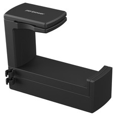 peripower 桌邊夾式頭戴型雙掛式耳機架 適用多種桌面板材 橡膠止滑墊, MO-23, 黑色, 1個