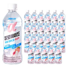 그린몬스터 칼로에이드 제로 알파CD 이온음료 복숭아맛, 24개, 500ml