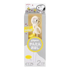 pigeon 貝親 兒童練習簡單筷 右手用 2歲以上, 史奴比 白色, 1盒