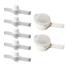 Starium 多用途蓋子袋夾密封棒 小型5入 + 大型2入組, 白色, 1套