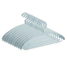 德普羅商務 粉彩360度旋轉加寬防滑衣架, 藍色, 10個