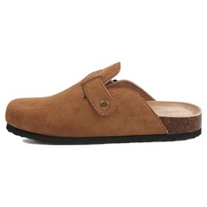 SHOOPEN 麂皮克駱格拖鞋 HPCV4FA401, 230, 11 駝色