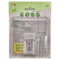 家而適 黏樂趣水晶蓮蓬頭架, 台灣製造, 100 x 100 x40mm, 透明