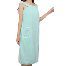 꾸지 심플 샤워 가운, 그린, 1개