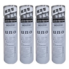 uno 強硬作風清爽定型慕斯, 180g, 4瓶
