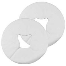 一次性不織布圓形臉部枕套 100入, 白色, 2個