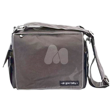 ah goo baby Grab & Go親子包 輕巧多夾層收納空間, 30 x 12 x 25cm, 咖啡色 + 桃紅色