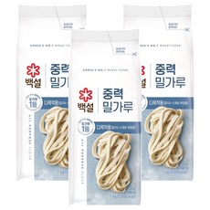 백설 중력 밀가루, 1kg, 3개