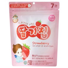 韓爸田園日記 寶寶乾水果片 草莓 7個月以上, 12g, 1包