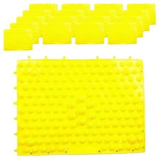 ABM Korea組裝式腳部指壓墊, 18個, 黃色