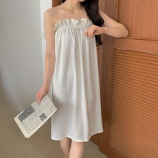 Life GONGyOU 女性用夏爾芒高爾夫抹胸式浴袍 FREE, 1個, 白色