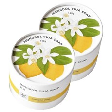 유노하나 몽돌워시 유자 비누, 120g, 2개