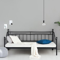 마켓비 ISABELLA 데이베드 침대 프레임 단품 100200 KS1020BD 1 방문설치, 매트블랙