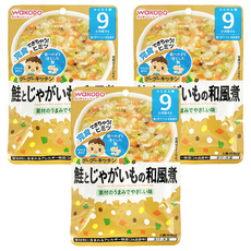 WAKODO 和光堂 和風馬鈴薯鮭魚燉煮 9個月以上寶寶適用, 80g, 3包