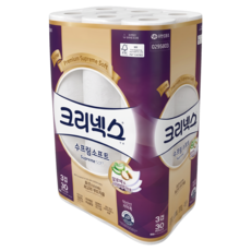 Kleenex 特級棉柔 三層捲筒衛生紙, 30m, 30捲, 1袋