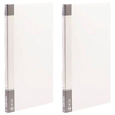 Lan CHYn 連勤牌文具 PP馬卡龍色系資料簿 LC-40MK W 40頁, 2本, 白色