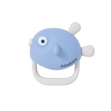 PiYOPiYO黃色小鴨鉑金矽膠金魚QQ食品級矽膠耐熱-40℃~200℃, 固齒器, 藍色, 1個