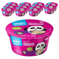 푸디버디 하양 컵라면, 80g, 12개