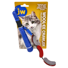 Petmate jw 火腿蟲地面爬行伸縮逗貓棒, 藍色, 1個