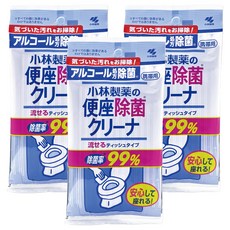 KOBAYASHI 小林製藥 馬桶座墊專用清潔濕紙巾, 2.5g, 10張, 3包
