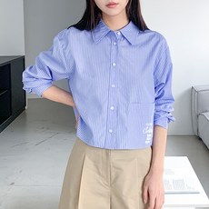 VAN AKE 女款外口袋印花襯衫