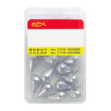 Sea Time EX 水滴鉛墜 自由釣組/倒吊釣組 路亞釣魚套組, 11入, 1組