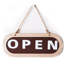 STARRIUM 掛式 OPEN CLOSED 雙面指示牌 橢圓形, 1個, 混色