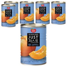 동원 저스트 노슈가 황도 슬라이스, 400g, 6개