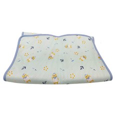 Gio Clavis 超透氣排汗嬰兒床墊 四季皆可用 可水洗 附贈收納袋, 水手熊藍, 1個