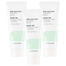 THE FACE SHOP 菲詩小舖 Air Cotton防曬隔離霜 35g, 01 Mint, 3條